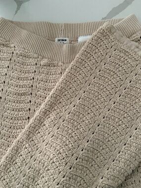 Cotton On Beige Cream Knit Scoop-Neck Sweater